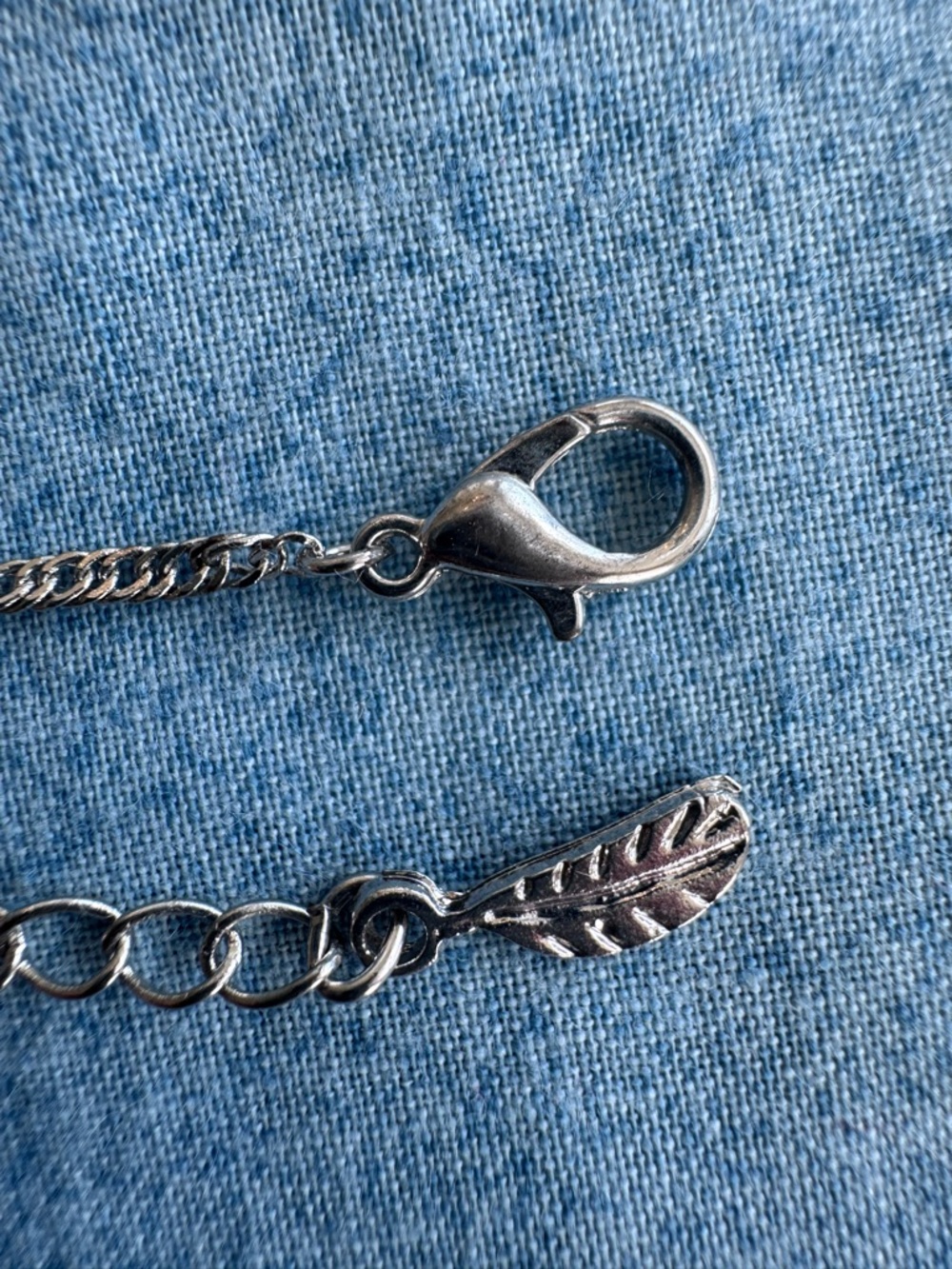 Vintage Free People Y2K Silver Chain Body Necklace with Aqua Crystal Pendants - Picture 6 of 8